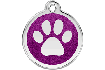 Red Dingo <b>Glitter Paw</b> Tags